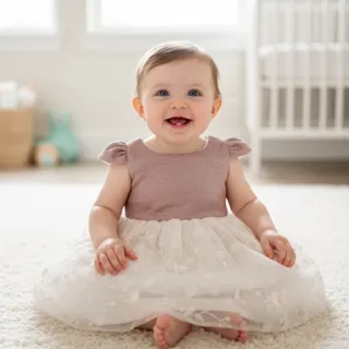 پیراهن پفی  نوزادی