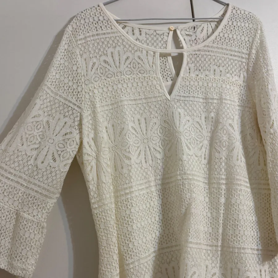 بلوز سفید گیپور عروس