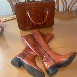 ست بوت و کیف چرم