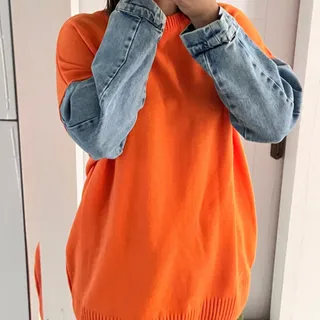 لباس بافت جین نارنجی