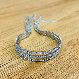 دستبند نگینی آویزی