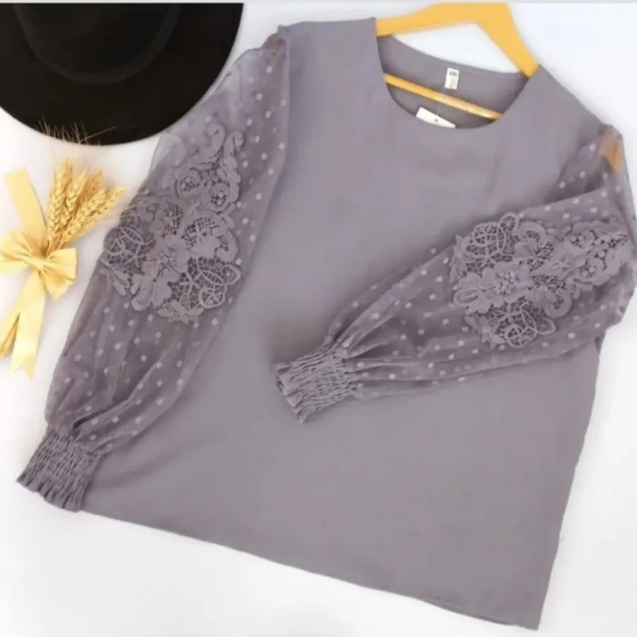 شومیز آستین گیپور