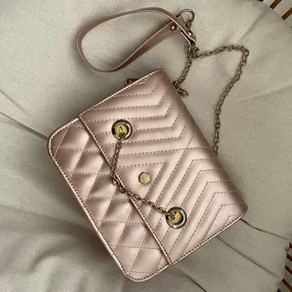 کیف صورتی+کمربند