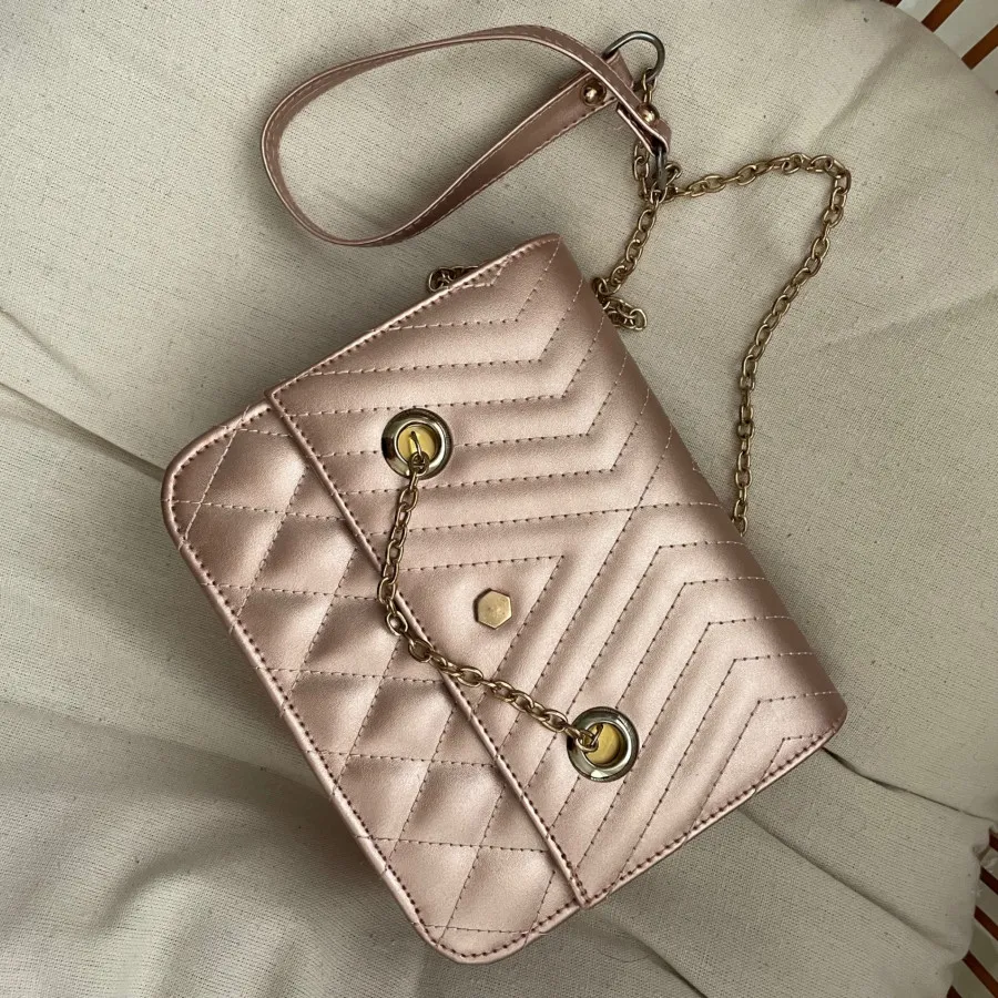 کیف صورتی+کمربند