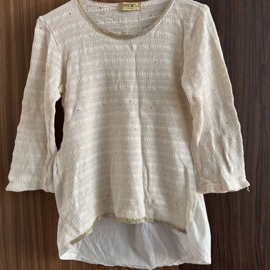 بافت سفید عروسکی پولکی زر