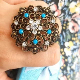 انگشتر فیروزه ای بزرگ