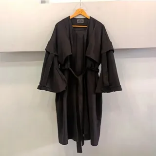 پالتو مخمل جیر مشکی بلند