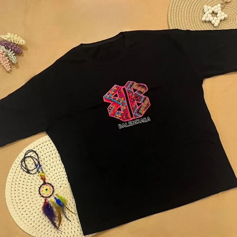 تیشرت باکسی رنگی تیکه دوز