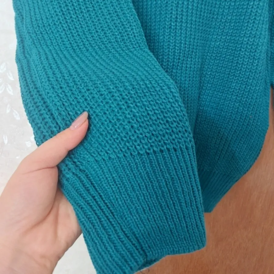 هودی یقه شل بافت