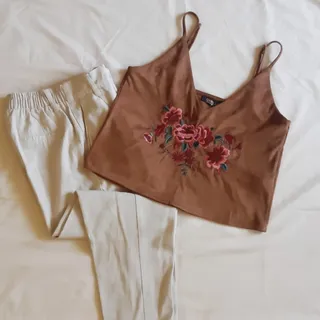 تاب کراپ جیر قهوه ای