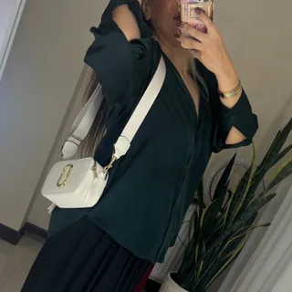 شومیز وارداتی سبز زمردی