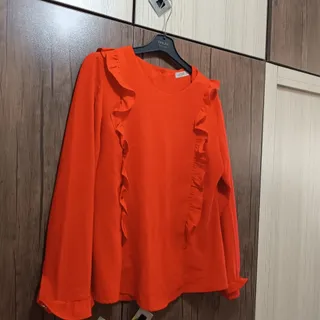 شومیز قرمز و سفید مشکی