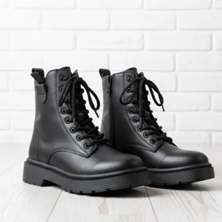 نیم بوت چرم مشکی