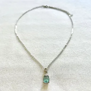 گردنبند پلاک سنگ آبی