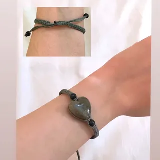 دستبند قلب یشمی