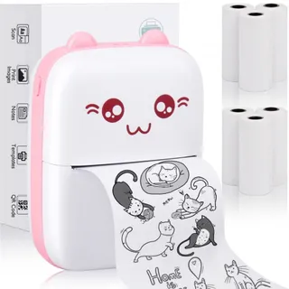 مینی پرینتر گربه صورتی