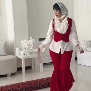 شومیز شلوار جلیقه روسری