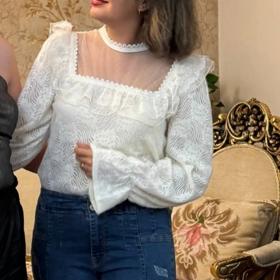 بلوز مجلسی شیری