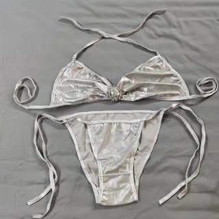 ست بیکینی نقره ای