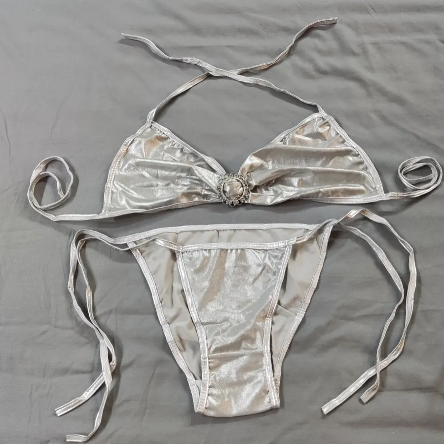 ست بیکینی نقره ای