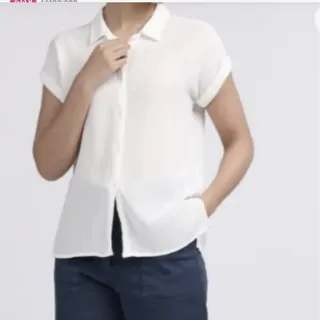 شومیز آستین کوتاه سفید