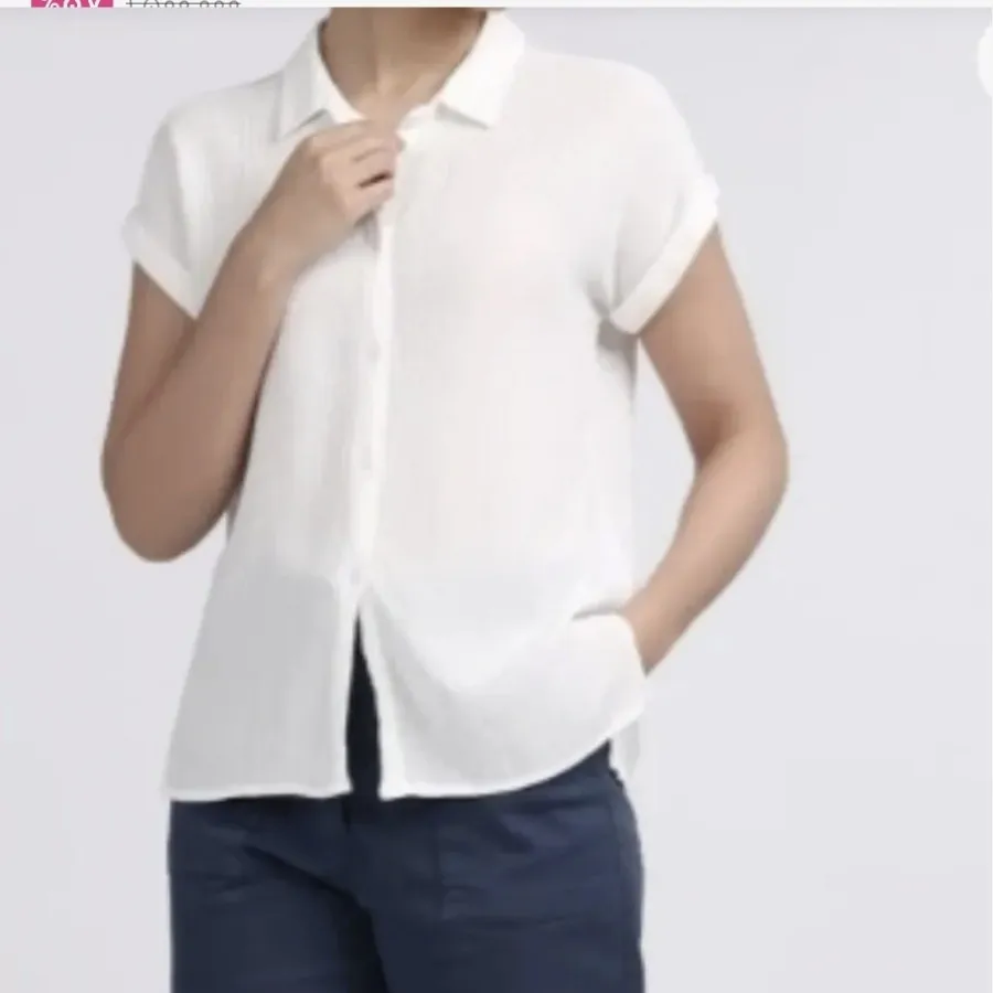 شومیز آستین کوتاه سفید