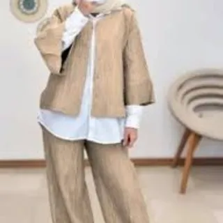 ست دوتکه پلیسه کت شلوار