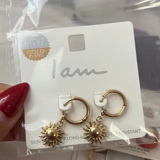 گوشواره حلقه ای رنگ ثابت