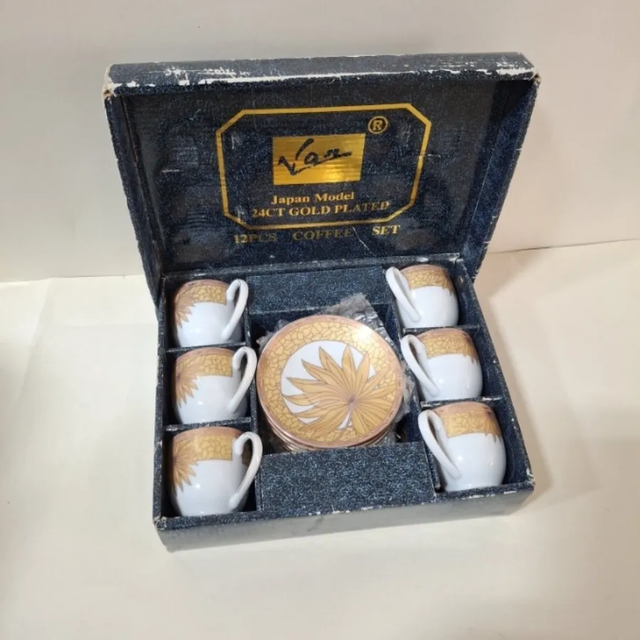 فنجان نعلبکی قهوه طلاکوب