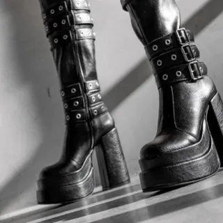 بوت بالا زانو مشکی