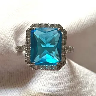 انگشتر سنگ ابی