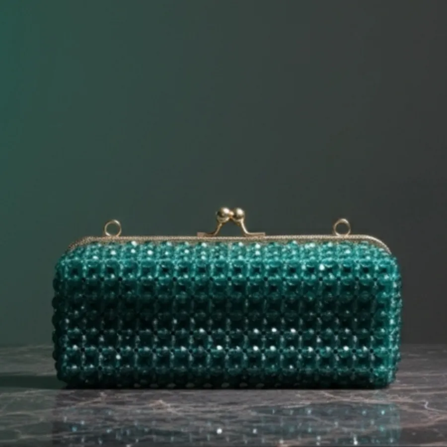 کیف مروارید بافی