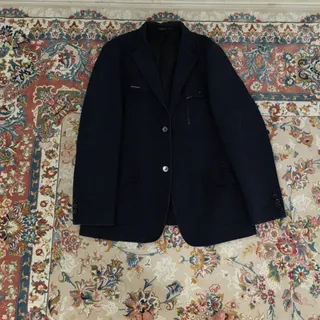 کت تک مردانه کتان سرمه ای