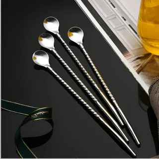 قاشق شربت خوری نی دار