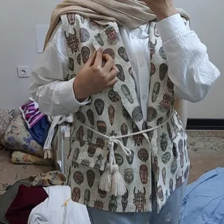 ژیله طرحدار لینن