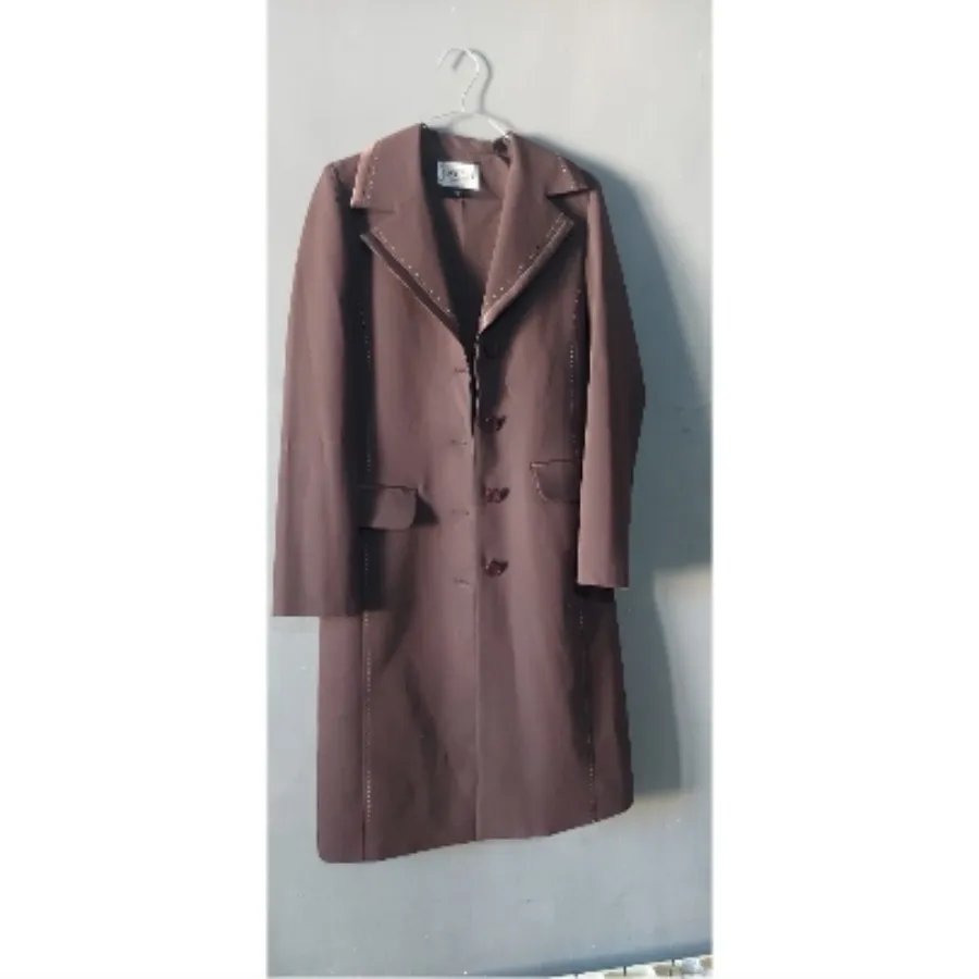 مانتو شلوار اداری قهوه ای