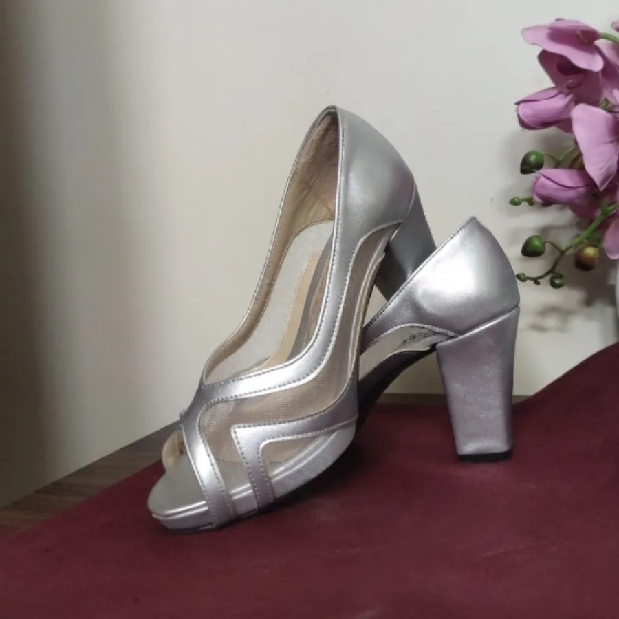 کفش مجلسی نقره ای شیک