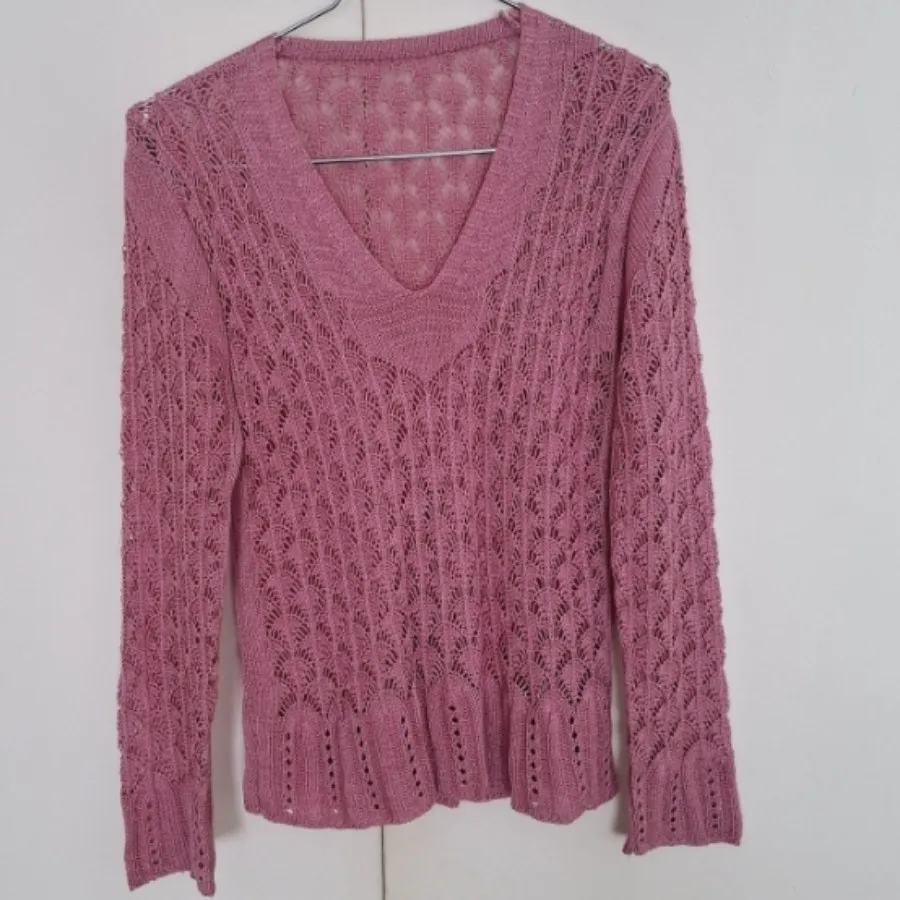 بلوز بافت گیپور صورتی