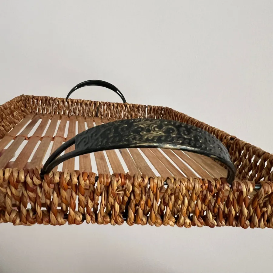 سینی ترکیب چوب و فلز