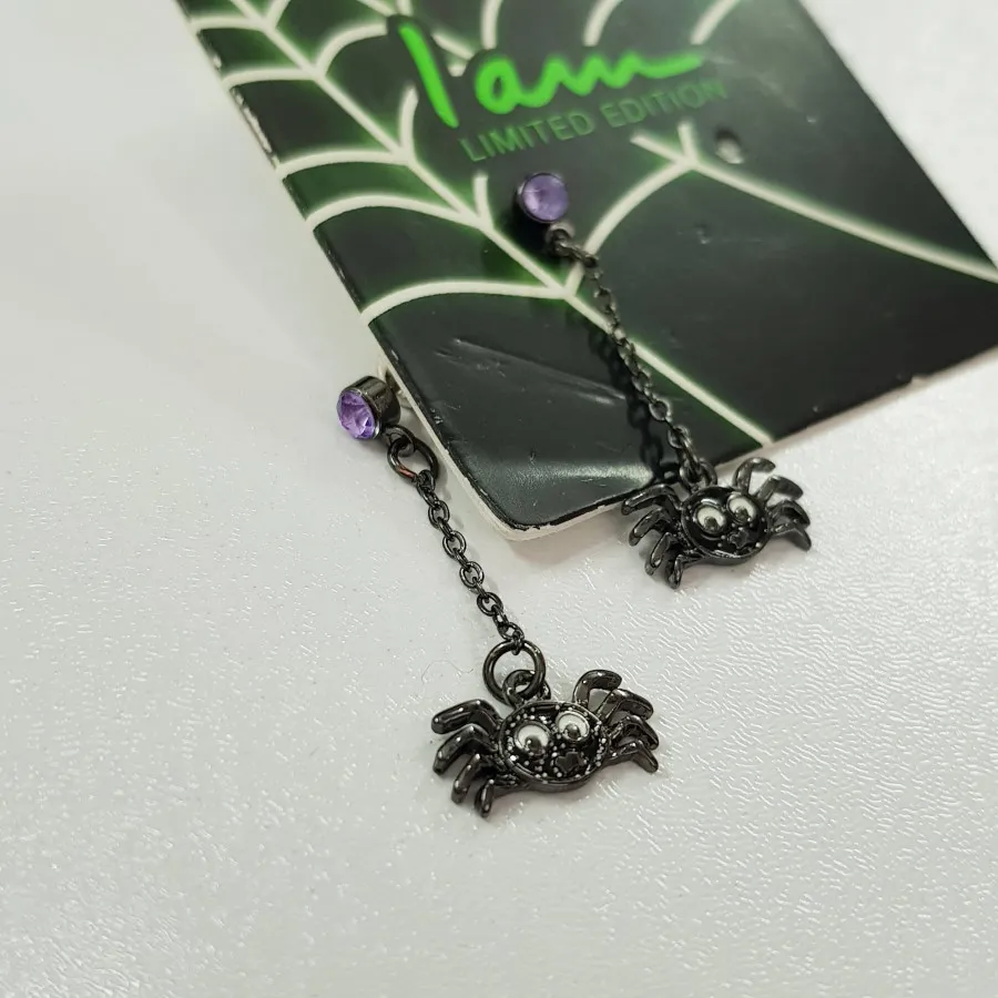 گوشواره زنجیر آویز عنکبوت