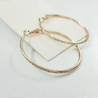 گوشواره حلقه طلایی قفلی