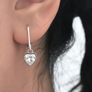 گوشواره نگین قلبی