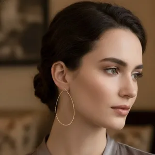 گوشواره اشکی بزرگ طلایی