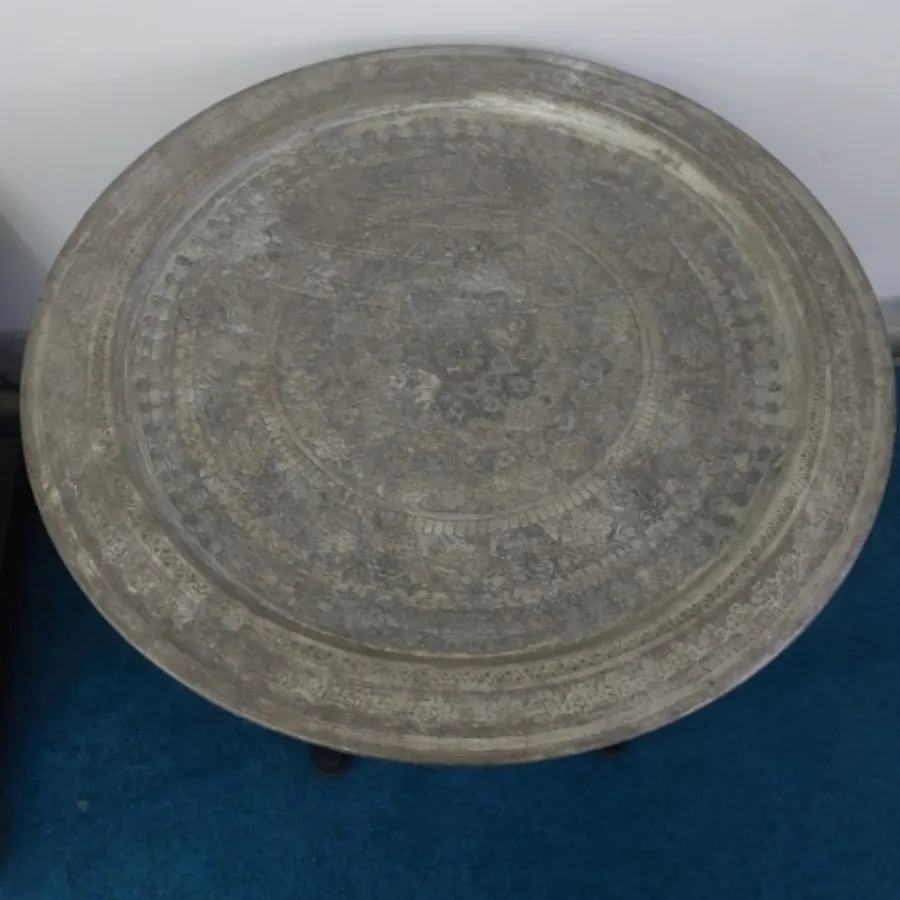 سینی مسی قلمکاری عتیقه