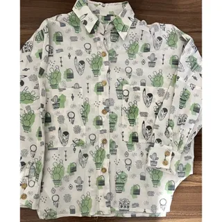 شومیز نخی طرح کاکتوس