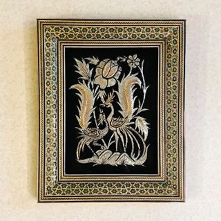 قاب خاتم با قلمزنی مسی