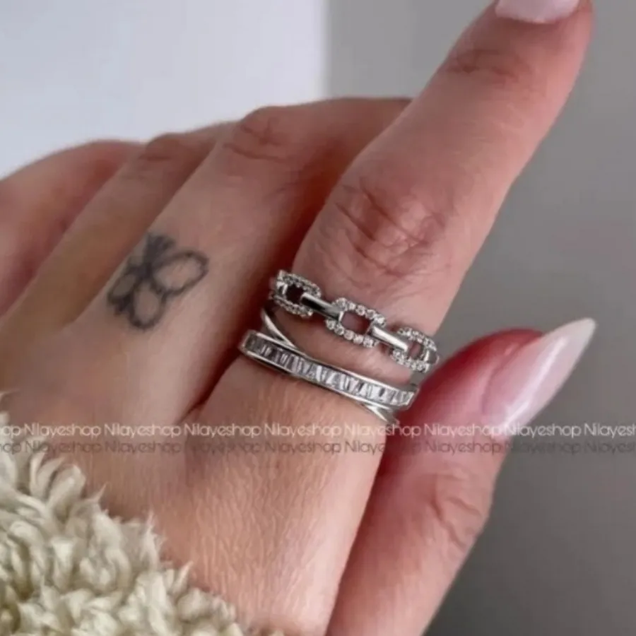 حلقه وپشت حلقه فری سایز