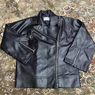 کاپشن چرم مشکی