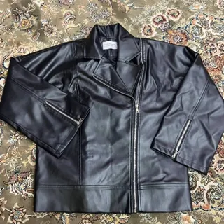 کاپشن چرم مشکی