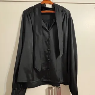 شومیز ابریشمی مشکی